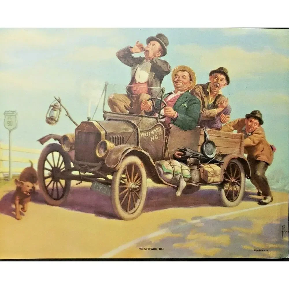 1930's Rare Print “Westward Ho!